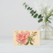 Vintage Rose Pink Feminine Visitenkarte (Stehend Vorderseite)