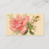Vintage Rose Pink Feminine Visitenkarte (Vorderseite)