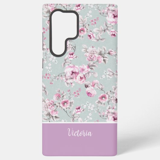 Vintage Rose Pink MagSafe Tough Samsung Galaxy Hülle (Rückseite)