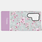 Vintage Rose Pink MagSafe Tough Samsung Galaxy Hülle (Rückseite (Horizontal))