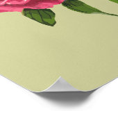 Vintage Rose Pink Peony Garden Blume Poster (Ecke)