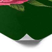 Vintage Rose Pink Peony Garden Blume Poster (Ecke)