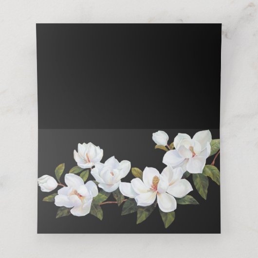 Vintage Rose Platzkarte (Innenseite Aufgefaltet)