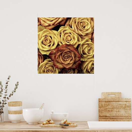 Vintage Rose Poster (Küche)