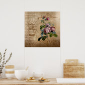 Vintage Rose Poster (Küche)