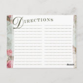 Vintage Rose Postkarte (Rückseite)