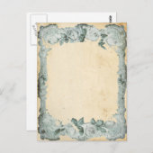 Vintage Rose Postkarte (Vorne/Hinten)