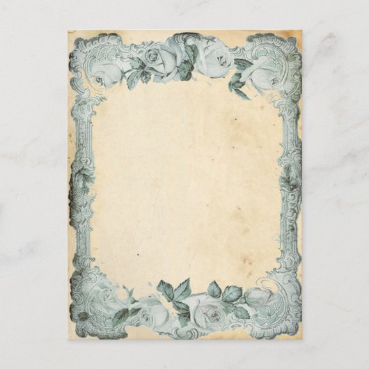 Vintage Rose Postkarte (Vorderseite)