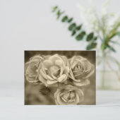 Vintage Rose Postkarte (Stehend Vorderseite)