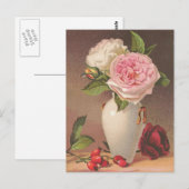 Vintage Rose Postkarte (Vorne/Hinten)