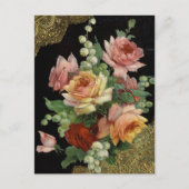Vintage Rose Postkarte (Vorderseite)