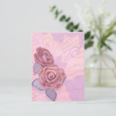 Vintage Rose, Postkarte (Stehend Vorderseite)