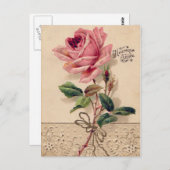 Vintage Rose Postkarten (Vorne/Hinten)