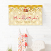 Vintage Rose, Prinzessin Birthday Banner (Insitu)