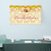 Vintage Rose, Prinzessin Birthday Banner (Messeveranstaltung)