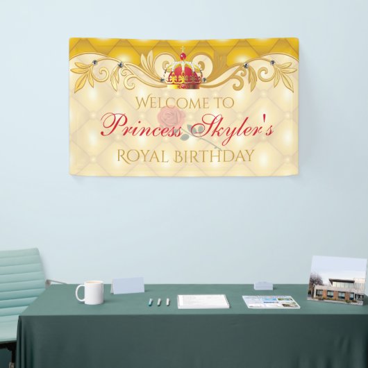 Vintage Rose, Prinzessin Birthday Banner (Messeveranstaltung)