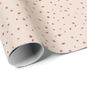 Vintage Rose Punkte Geschenkpapier (Rolleneckpunkt)