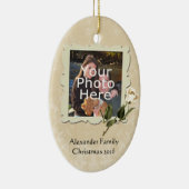 Vintage Rose Rahmen Foto Weihnachtsschmuck (Rechts)