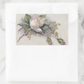 Vintage Rose Rechteckiger Aufkleber (Tasche)