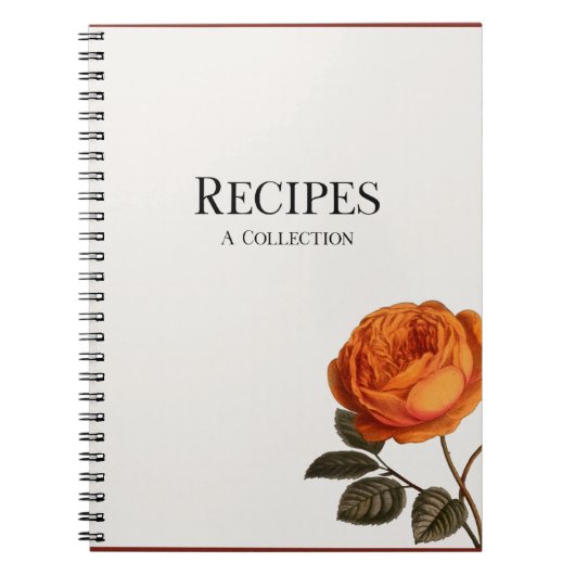 Vintage Rose Rezept-Notebook Notizblock (Vorderseite)