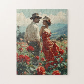 Vintage Rose Romantik Puzzle (Vertikal)