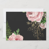 Vintage Rose Romantische Hochzeitseinladung Einladung (Rückseite)