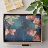 Vintage Rose Romantisches dunkles Gewebe Seidenpapier (Geschenk)