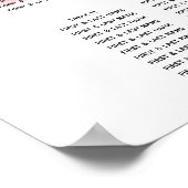 Vintage Rose Rosa Blumenübersicht Poster (Ecke)