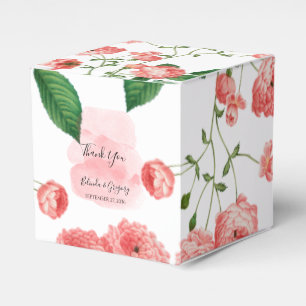 Vintage Rose Rosa Botanische Hochzeit Geschenkschachtel