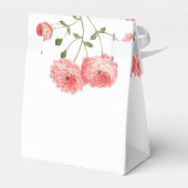 Vintage Rose Rosa Botanische Hochzeit Geschenkschachtel (Rückseite)