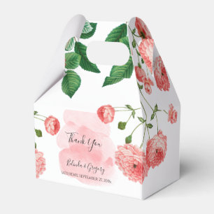 Vintage Rose Rosa Botanische Hochzeit Geschenkschachtel