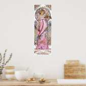 Vintage Rose Rosa Göttin Poster (Küche)