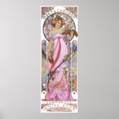 Vintage Rose Rosa Göttin Poster (Vorne)