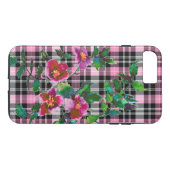 Vintage Rose - rosa kariert Case-Mate iPhone Hülle (Rückseite (Horizontal))
