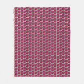 Vintage Rose Rosa und grüne Blumenmuster Fleecedecke (Vorderseite)