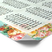 Vintage Rose Rose Schmetterling Schmetterlinge Wir Poster (Ecke)