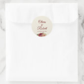 Vintage Rose Runder Aufkleber (Tasche)