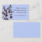 Vintage Rose rustikale Hochzeitskarte Begleitkarte (Vorne/Hinten)