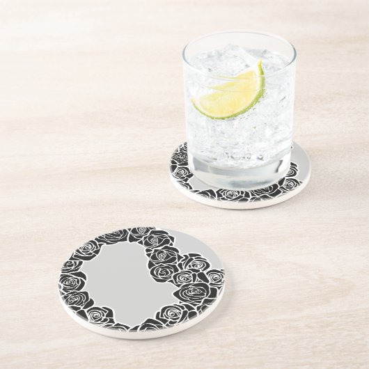 Vintage Rose Sandstein Untersetzer (Seite)