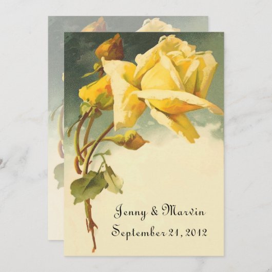 Vintage Rose Save The Date (Vorne/Hinten)