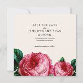 Vintage Rose Save the Date (Vorderseite)