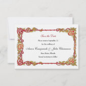 Vintage Rose Save the Date (Rückseite)