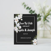 Vintage Rose Save the Date Ankündigungspostkarte (Stehend Vorderseite)