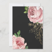 Vintage Rose Save the Date romantische Karte (Rückseite)