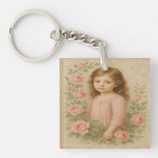 Vintage Rose Schlüsselanhänger (Vorderseite)