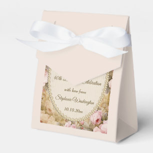 Vintage Rose Schmetterling, Musiknoten Danke Geschenkschachtel