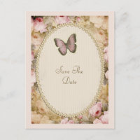 Vintage Rose Schmetterling, Musiknoten Save the Da