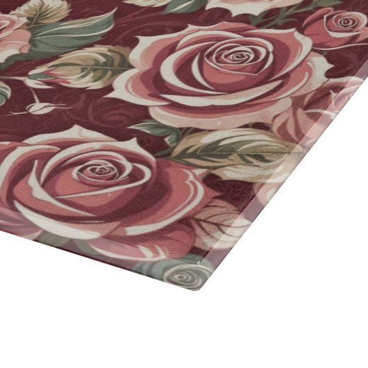 Vintage Rose Schneidebrett (Ecke)