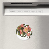 Vintage Rose Schöne rosa botanische Magnet (In Situ (Geschirrspüler))