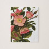 Vintage Rose Schöne rosa botanische Puzzle (Vertikal)